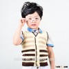 Cheap V-neck Knitted 100% Cotton reflective Boys Vest for winter
