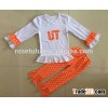 2016 hot sale child girls polka dots clothing sets boutique kids wholesale clothes giggle moon remak