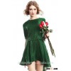 fashion women one-piece elegant round collar irregular dress