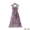 Women Beach Ruffled Chiffon Casual Slip Dress
