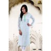 LUCKNOWI CHIKAN HAND EMBROIDERED FAUX GEORGETE KURTI A69786 BY ADA