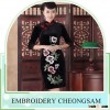 Qipao fashion dress daily slim retro elegance suzhou embroidery cheongsam