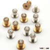 A glass stone diamond rhinestone brass screw rivets knob leather craft stud rivets round head ZD-025