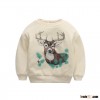 YD5006winter plus thick kids hoodies deer printed velet children sweatshirts