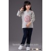 latest style 100% cotton heather grey french terry girls hoodie in stock