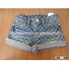 Wholesale USA Designer Children Kids clothing Jeans Short Lovely Girls roll up and fray hem