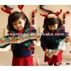 latest style top quality cherry intarsia sweater knitted vest girls vest