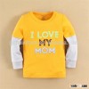 2015 baby clothing 100 cotton baby boy t-shirt long tee plain