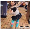 Autumn and spring candy colored heart-shaped love knee patch girls leggings
