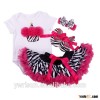 2016 Newest pink cake print festival Bodysuit Romper tutu with shoes and headband