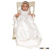 Born Baby Christening Gown Infant Girl's White Princess Baptism Dress Toddler Baby Girl satin Dr