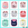 Hot selling 100% cotton 3 layors waterproof comfortable baby bib, baby drool bib manufacturer