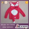 Fashion cute design infant overcoat coral fleece cartoon baby coat with hood