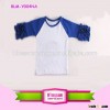 Latest design adult and child raglan plain cotton kids tshirts long hem ruffle multiple sleeves blan