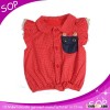Children's clothing top cute baby girl ruffle sleeve shirts dots blouses sweet girls tops