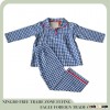 hot sale checked cotton flannel girls delicates sleepwear