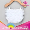Newest arrival Promotional hottest white tulle ruffle baby bloomers