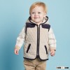 DB2340 dave bella 2015 autumn infant clothes toddlers waistcoats plaid baby vest with hat