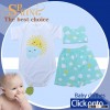 new design custom organic cotton babies frog dress