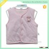 Organic 100% cotton baby girl vest infant pink tops factory sale price