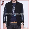wholesale x men wool PU leather outerwear jackets with quilt