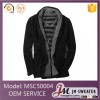 Latest design western style black cardigan sweater shawl neck mens winter coat
