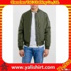 Custom top quality comfortable plain nylon/polyester waterproof bomber jacket men
