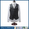 Latest design man charcoal wool vest formal men's design waistcoat 10 years experience SGS BSCI