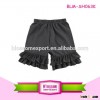 Top quality fashion new style quick dry 95% cotton and 5 % spandex fabric ruffle shorts wholesale ch