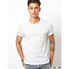 Men 100% plain white organic cotton t-shirt