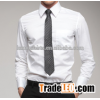 white fashion man dress shirt /long sleeve 100% cotton dress shirt