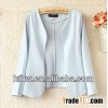 2015 new design Chiffon shoulder pads have no buckle suit female jacket without collar