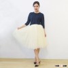 Women Adults 7 Layer Midi Tulle tutu Skirt Summer Tutu Skirts Womens extra fluffy princess party ski