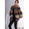 China leather jacket red fox and silver fox fur coat for women winter