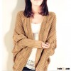 European stylish candy color romantic style batwing sleeve open front women crochet patterns knit sw