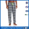 long checked pajamas pants for men,100% Polyester Home Sleep Pajama Pants Comfortable Pants