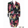 Floral Robes breathable cotton short keen length floral bridesmaid robe FR0001