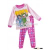 Newest Girls Pajamas Suits Pink Cotton Shirt And Red Cartoon Pants For Kids Sleepwear Sets Wholesale