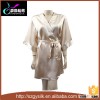 Wholesale Plain Colors Short Knee Length 100% Silk Robe Paypal Accept
