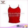 Comfortable lift up bust red ladies wholesale hot girl sexy bulk camisole tops