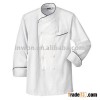 classic design white long sleeve chef jacket