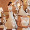 S61917A New arrival Lace Fabric White Women Wedding Dress