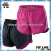 girls 4-way stretch running shorts/ 100% polyester quick dry running shorts/ sweat wicking running s
