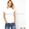 Women Roll Sleeve T-Shirt China Wholesale Fashionable T Shirt Cotton Ladies Casual Blank Cotton T Sh