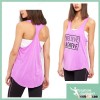 Eation garment factory womens loose semi fitted blank dri fit sports tank tops