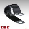 Plastic surface fixing clamp Fixing Hose Clamp with Rubber Cushion, Rib or Riveting Patch, Available