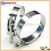Stainless Steel T-Bolt Hose Clamp for Silicone Hose