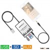 Apps2car car usb adapter mp3 aux interface,car stereo usb mp3 aux adapter for toyota avensis