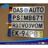 Custom european license plates embossed