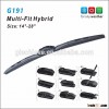 New Hot car parts Zinc alloy hybrid wiper blades with 9 marvelous multi-fit adapters